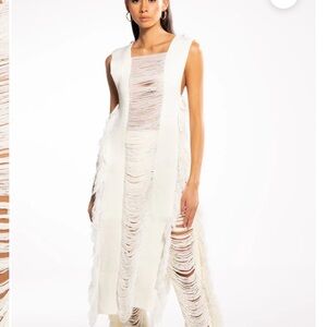 Akira Shredded open side knit top